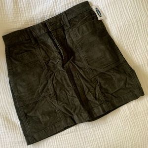 NWT - Old Navy High Waist Olive Corduroy Mini Skirt